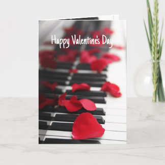 Carte Chanson de piano Heureuse Sainte-Valentin
