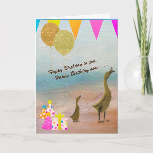 CARTE CHANTER ET MERRIER POUR UN JOLI ANNIVERSAIRE (Devant)