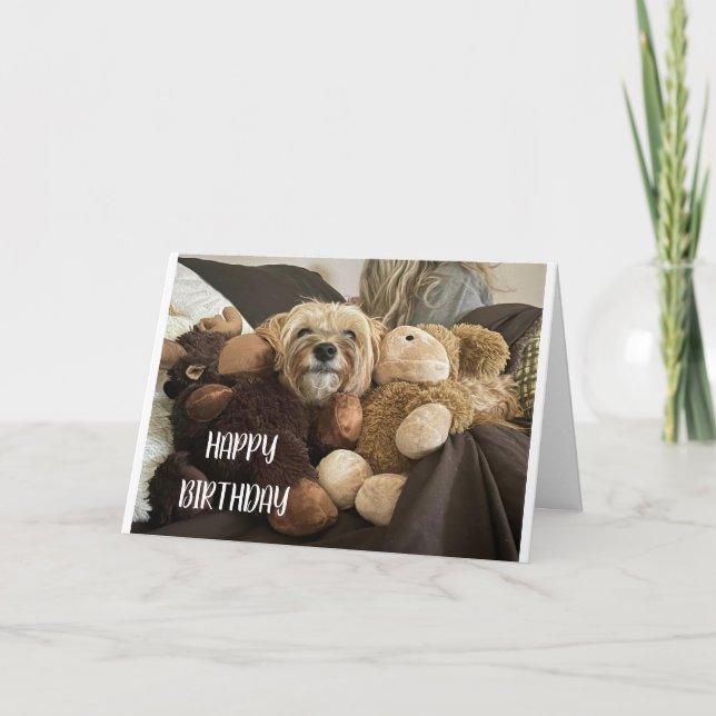 CARTE CHANTER *JOLI ANNIVERSAIRE* JUSTE POUR * VOUS* (Devant)