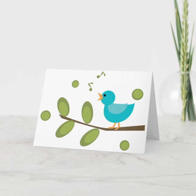 Carte Chanter un oiseau chanteur (Devant)