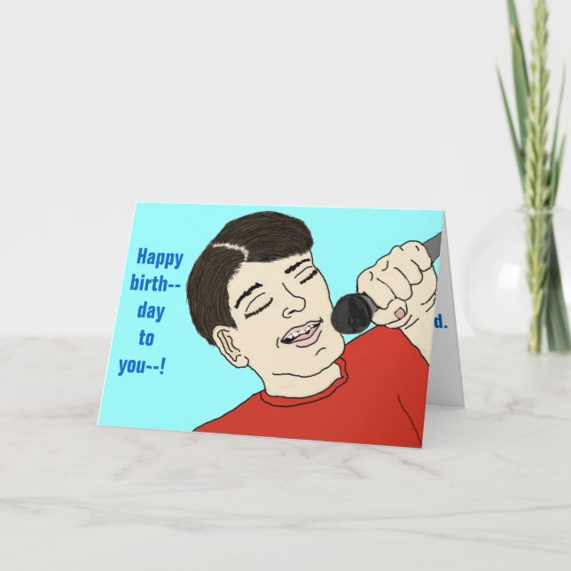 Carte Chanter une chanson d'anniversaire (Devant)