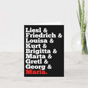 Carte Chanteurs de la famille Von Trapp Son de la musiqu