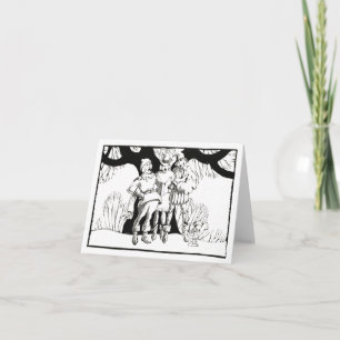 Carte Chanteurs de Noël médiévaux déco de style xylograp