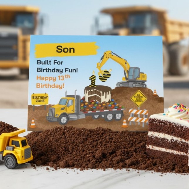 Carte Chantier pour son 13e anniversaire (Créateur téléchargé)