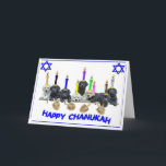 Carte Chanukah<br><div class="desc">The Honor Litter,  dessin de Julie Hansen. Ajouter votre propre texte à l'intérieur</div>