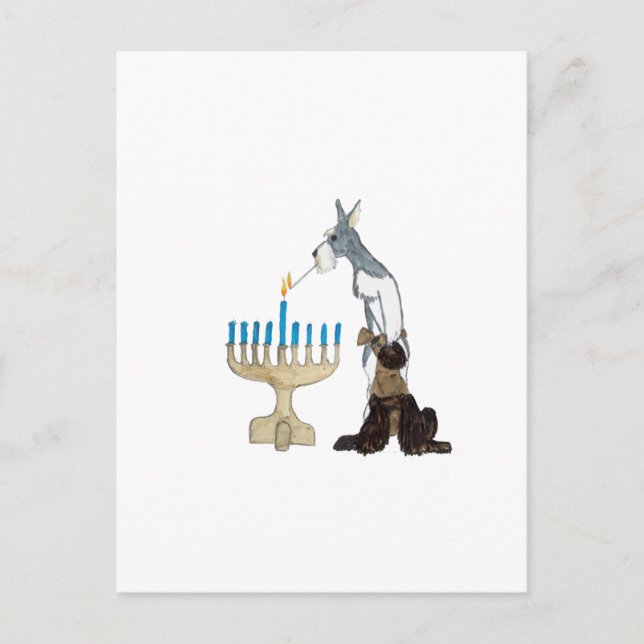 carte chanukah ( Hanoukka ) (Devant)