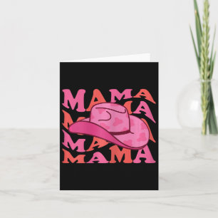 Carte Chapeau de cowboy rose maman cowgirl occidentale g