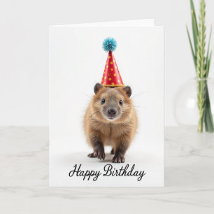 Carte Chapeau de Fête Animal à Fourrure