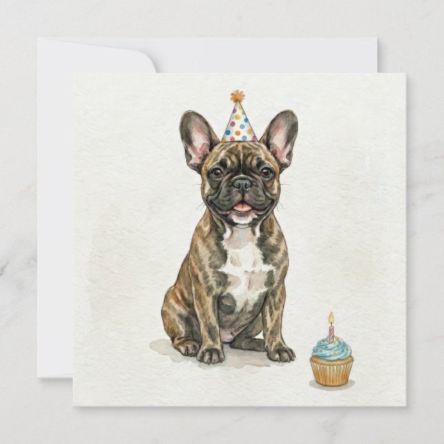 Carte Chapeau de fête d'anniversaire pour Cupcake Bouled (Devant)