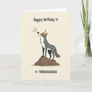 Carte Chapeau de Fête de Chien de Dessin Animé