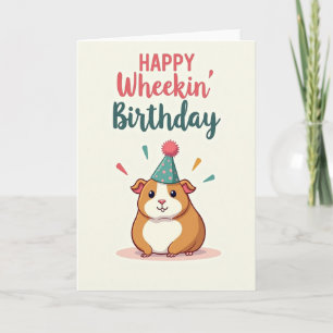 Carte Chapeau de Fête de Rongeur Fantaisiste