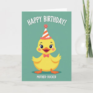 Carte Chapeau de Fête d'Oiseau Joyeux
