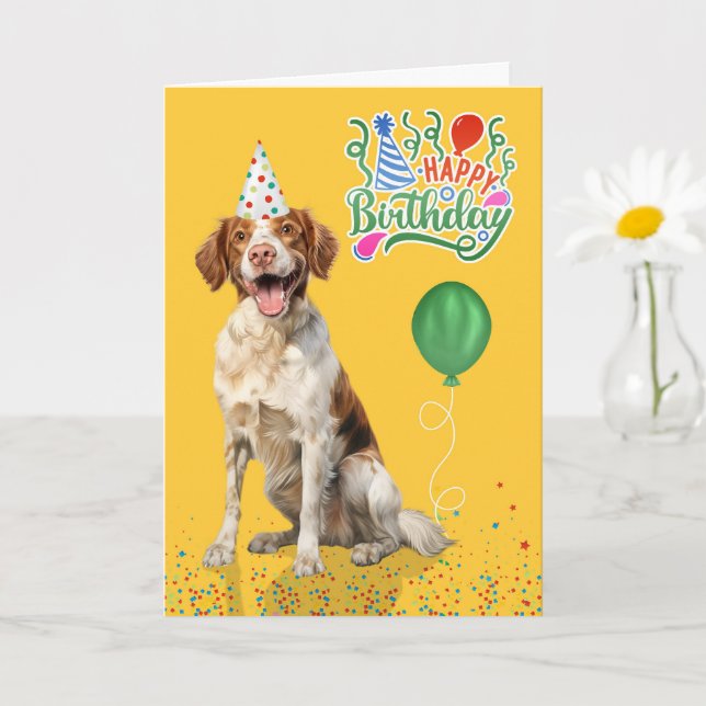 Carte Chapeau de fête jaune d'anniversaire de Brittany S (Petite plante)