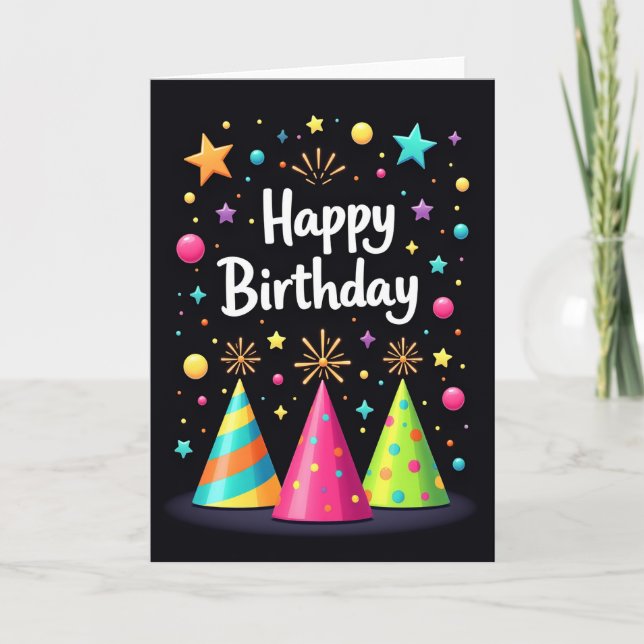 Carte Chapeau de Fête Joyeux (Devant)