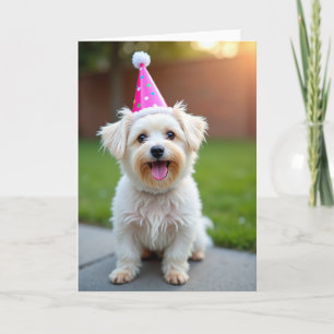 Carte Chapeau de Fête pour Animal Mignon