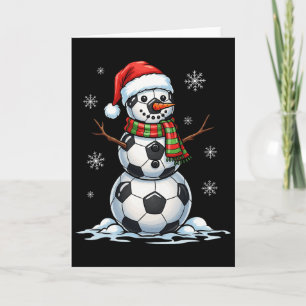 Carte Chapeau de Noël de football Fêtes
