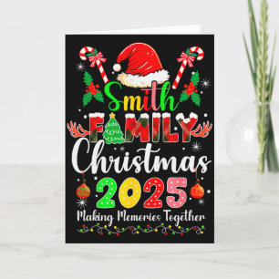 Carte Chapeau de Noël de la famille Smith 2025 correspon
