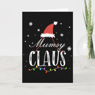 Carte Chapeau de Noël de Papa Noël pour famille Mumsy Cl