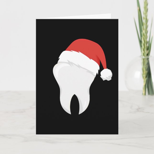 Carte Chapeau de Noël pour dentiste Dents Cadeau (Devant)