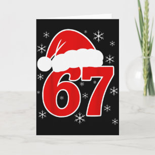 Carte Chapeau de Père Noël de Noël Six Sept 6 7 67 Mème 
