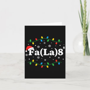 Carte Chapeau de Père Noël Lumières de Noël Fa(la) 8 Drô