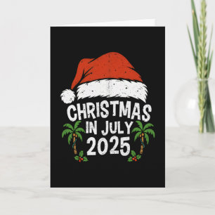 Carte Chapeau de Père Noël Noël en juillet 2025 Vacances