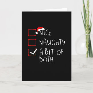 Carte Chapeau de Père Noël Sympa Coquin Humeur
