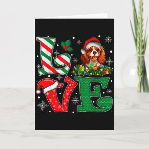 Carte Chapeau de Santa Amour Cavalier King Charles Spani