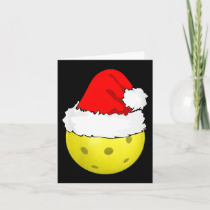 Carte Chapeau de santa femme pour pickleball de noël