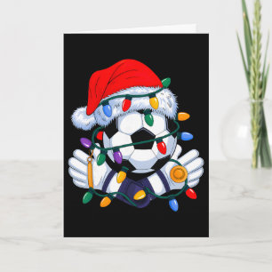 Carte Chapeau de sport de Noël Soccer Xmas Santa Hommes