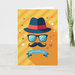 Carte Chapeau Fedora de Papa Élégant Carton