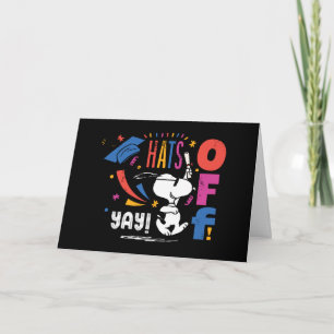 Carte Chapeau les écureuils Snoopy Félicitations pour vo