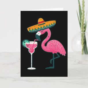 Carte Chapeau Mexicain Flamant Cinco De Mayo Fête Femme