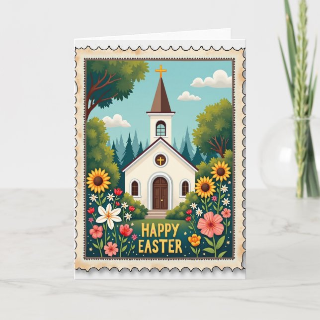 Carte Chapel Spring Blooms Greeting Card (Devant)