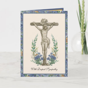 Carte Chapelet de sympathie catholique traditionnel Cart
