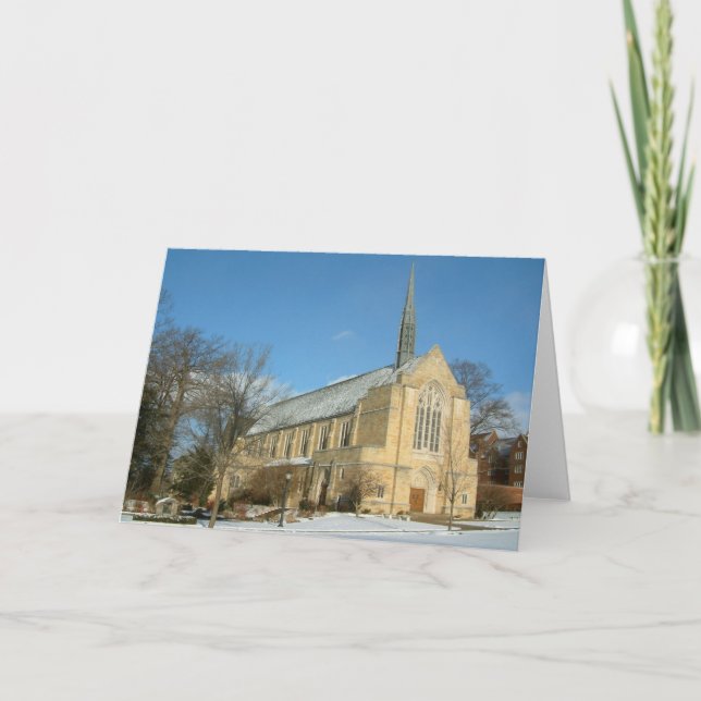 Carte Chapelle Harbison en hiver au Grove City College (Devant)