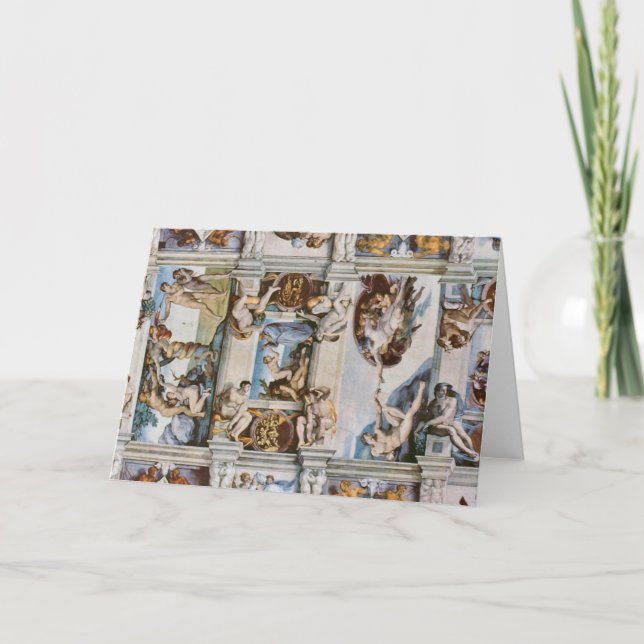 Carte Chapelle Sixtine au plafond Michelangelo (Devant)