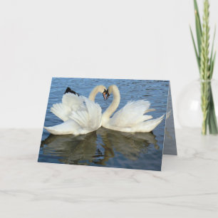 Carte Chaperoned Swan Heart Love