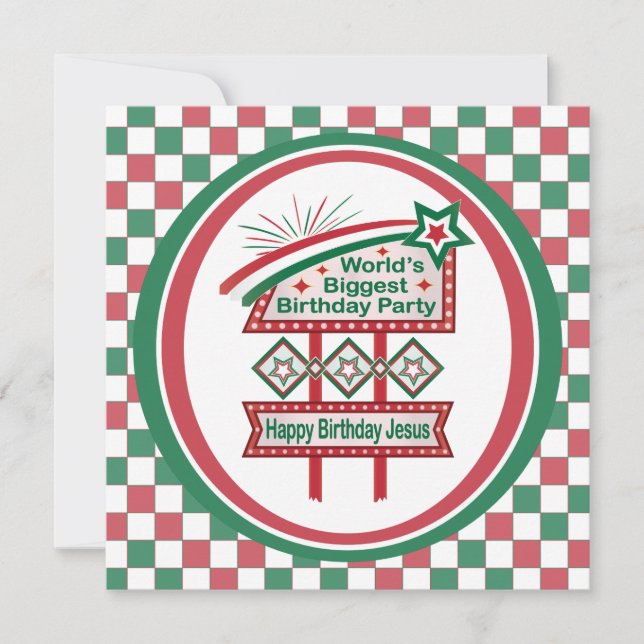 Carte Chapiteau de la plus grande fête d'anniversaire du (Devant)