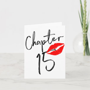 Carte Chapitre 15e anniversaire fille princesse chemise