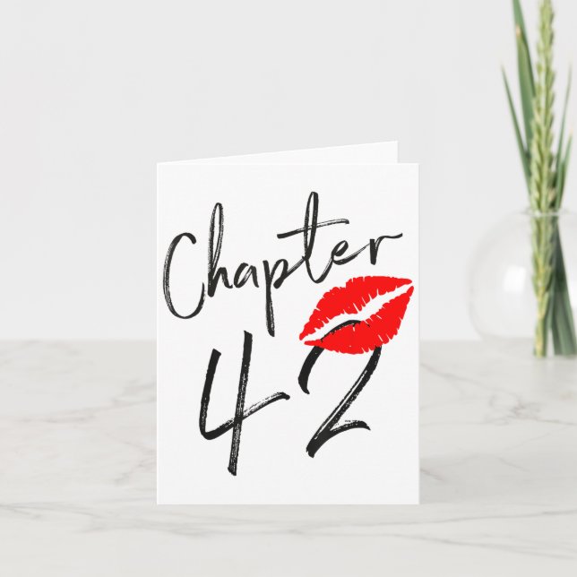 Carte Chapitre 42 Ans Lèvres Amour 42 Ans Né Dans (Devant)