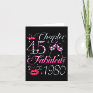 Carte Chapitre 45 Fabuleux depuis 1980 45e anniversaire 