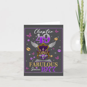Carte Chapitre 49 Fabuleux Depuis 1977 49e Anniversaire 
