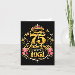 Carte Chapitre 75 Fabuleux depuis 1951 Floral 75e