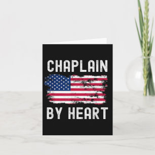 Carte Chaplain Usa Drapeau Profession Rétro Titre du tra