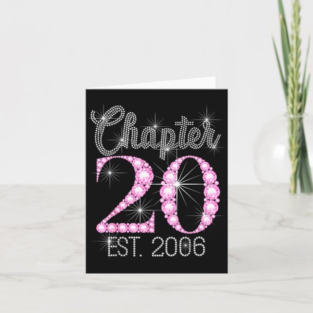 Carte Chapter 20 Est 2006 Happy 20th Birthday Gift  (Devant)