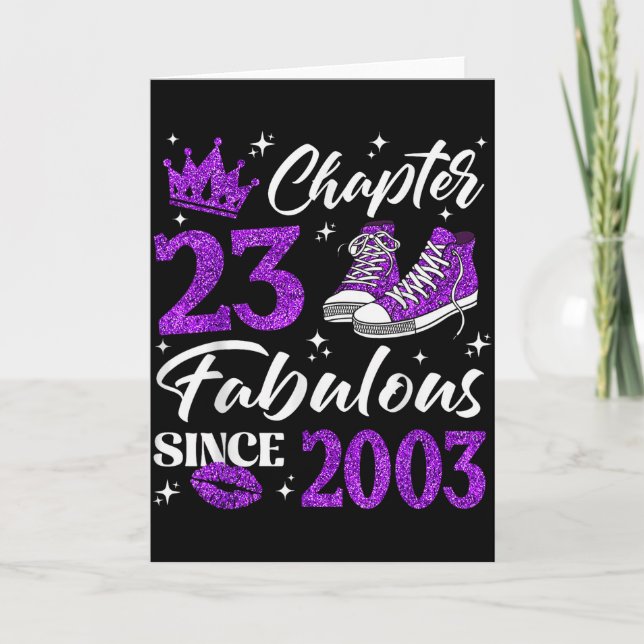 Carte Chapter 23 Fabulous Since 2003 23rd Birthday Women (Devant)