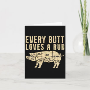 Carte Chaque Beurre Aime Un Rub Pour Un Fumeur De Viande
