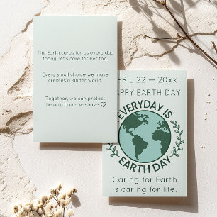 Carte Chaque Jour Est Le Jour De La Terre Vert Vintage P