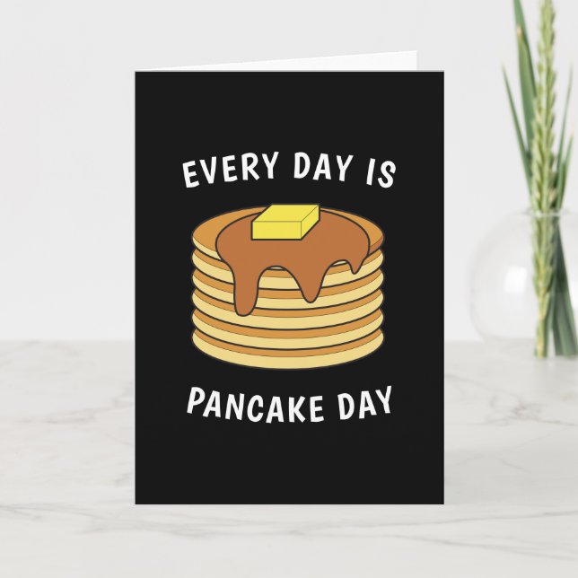 Carte Chaque Jour Est Pancake Day Sirop D'Érable Et Beur (Devant)